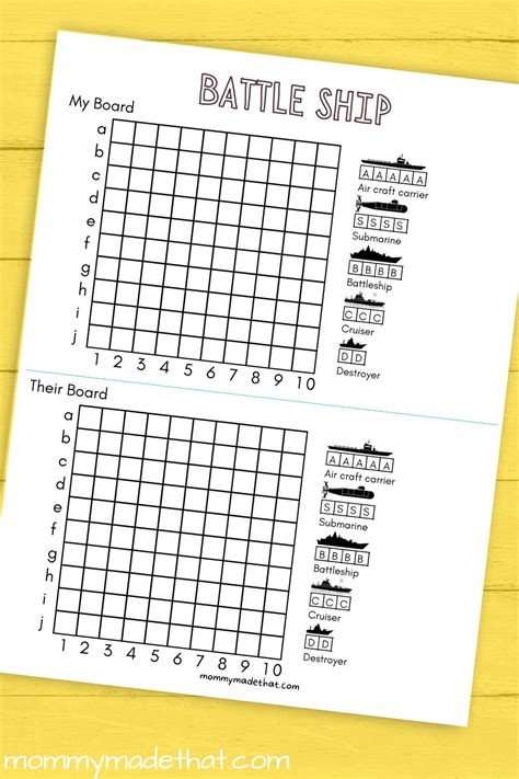 battleship game grid paper printable.